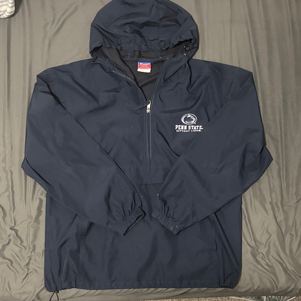 Champion Penn State Hooded Half-Zip Pullover Windbreaker